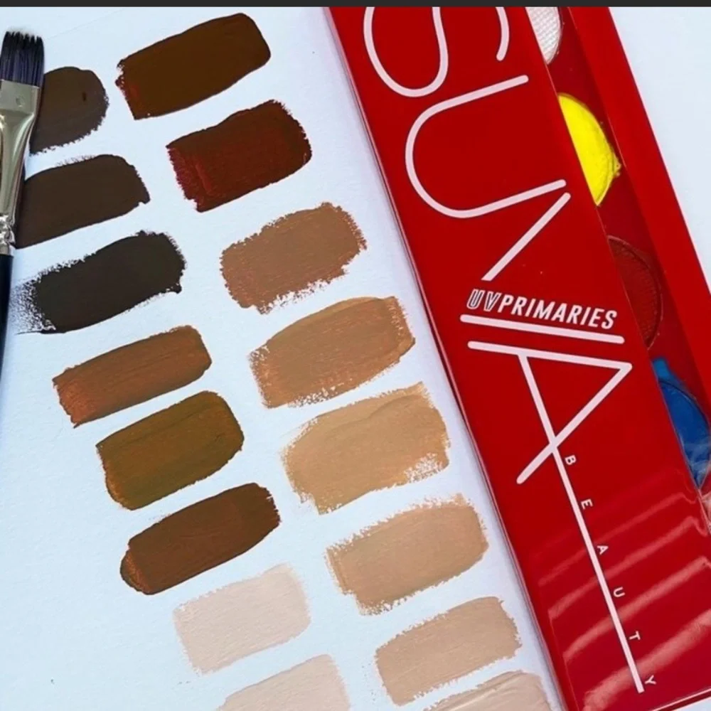 Suva Beauty UV Hydra Liner FX Cake EyeLiner Palette Primaries BNIB